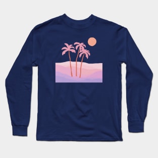 Palm trees sunset Long Sleeve T-Shirt